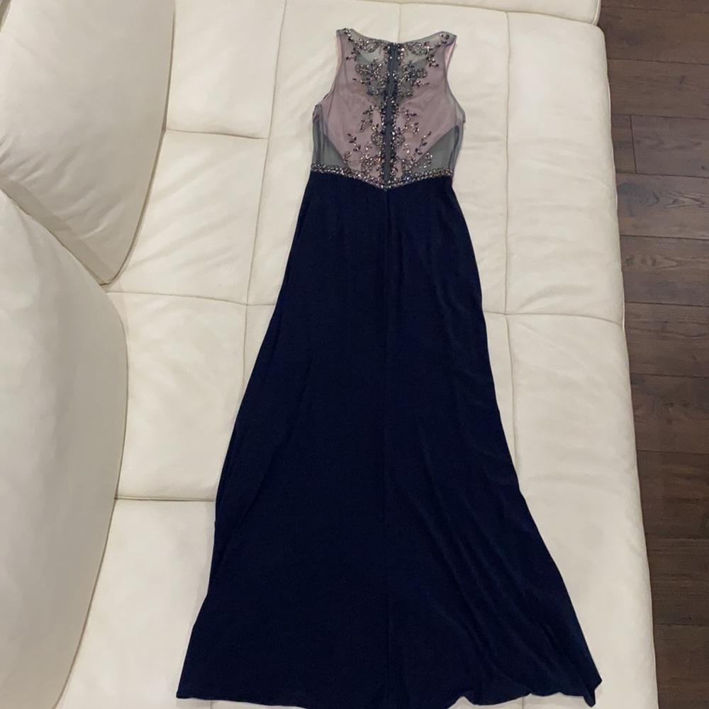 Floor length gown Navy blue size 4 - Picture 8 of 12